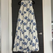 ZARA White Cotton Balloon Maxi
