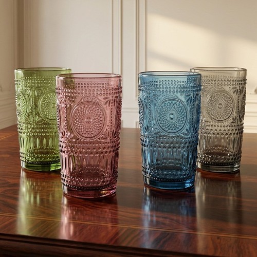 Vintage embossed glass - embossed,