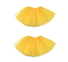 2PCs YELLOW LADY Tutu Skirt WOMEN GIRL Fancy Dress Costume Ballet Hen Party