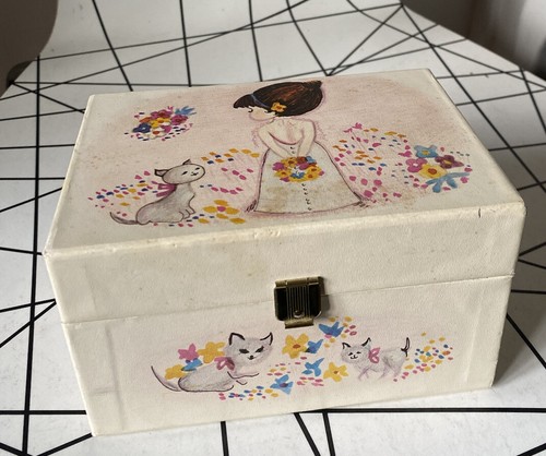 Vintage girl kitten - vintage,