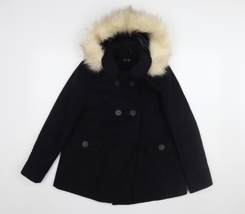 Topshop women black hooded - black,