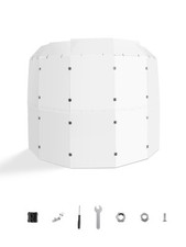 VEVOR Drum Shield 5 Panels 2 ft x 5 ft Acrylic Drum Cage with Hinges Deflectors