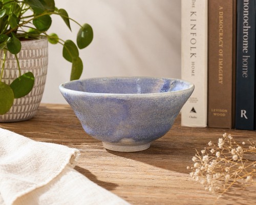 Studio pottery blue - blue, glazed