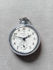 A  GOOD 1959 INGERSOLL LONDON TRIUMPH GT BRITAIN  POCKET  WATCH - SERVICED
