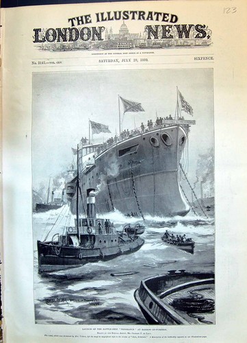 Old 1899 launch battle ship - old,