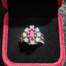 585 14K white gold ruby ring