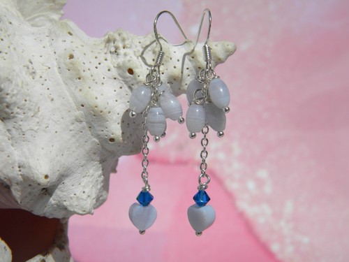 Deliacte pale blue lace - blue, agate
