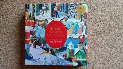 Book lovers christmas jigsaw - a,