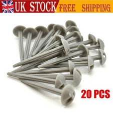 20 x Heavy Duty Plastic Mushroom Domed Ground Sheet Tent Pegs Awning Carpet UK