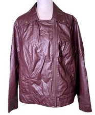 Women’s Burgundy Biker Moto