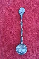 Antique Trench Art Silver  Coin Spoon