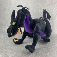 Maleficent Black Dragon Vintage 22" Sleeping Beauty Plush toy Disney 