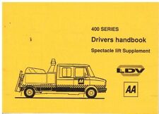 LDV 400 ORIG. 1995 FACTORY AA TOWING FRAME (& INCL DOLLY) OPERATORS SUPPLEMENT