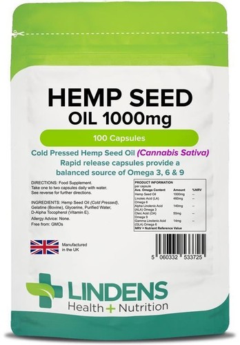 Lindens hempseed oil - oil, 1000mg