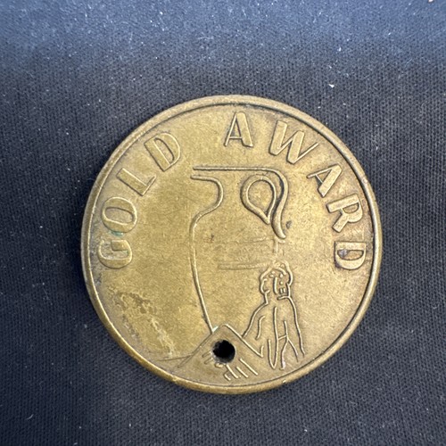 Vintage gold award token - vintage,