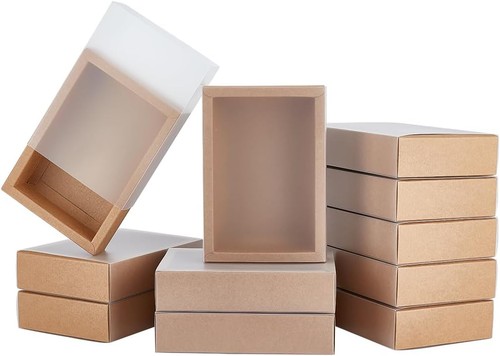 12pcs brown kraft - brown, gift