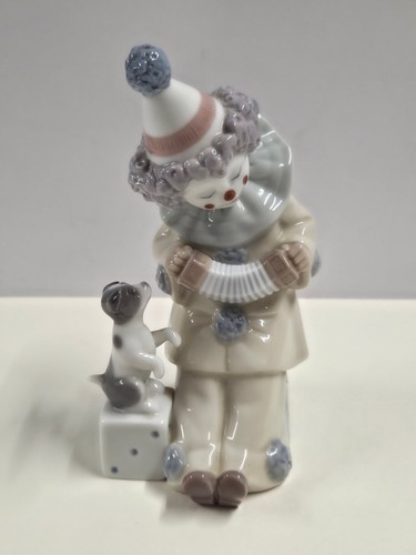 Lladro clown figurine with dog - lladro,