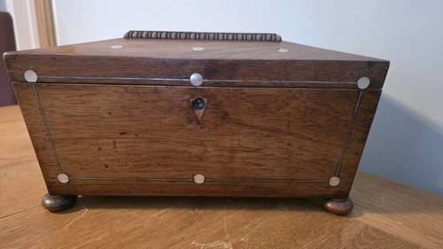 Vintage wooden tea - vintage, caddy