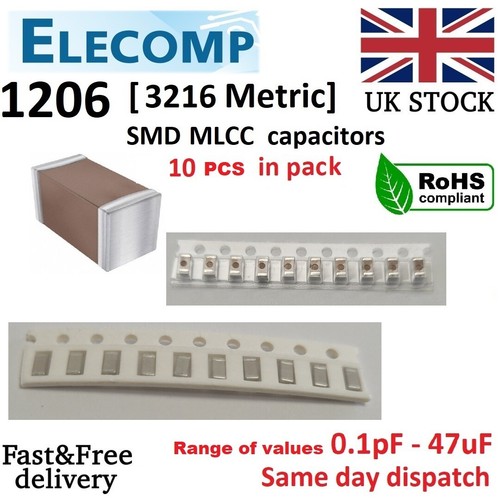 1206 smd capacitors range - smd,