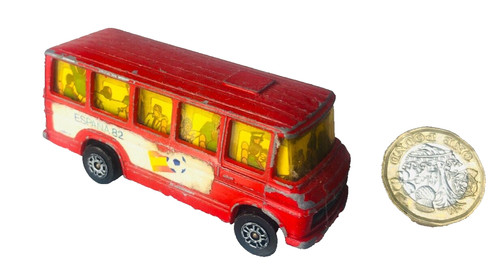 Toy car red bus spain - red,