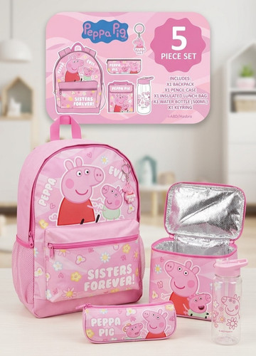 Peppa pig piece backpack set - 5,