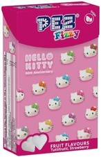 PEZ Hello Kitty Fizzy Strawberry Flavoured Retro Sweets, 30 g Flip Top Box (Pac