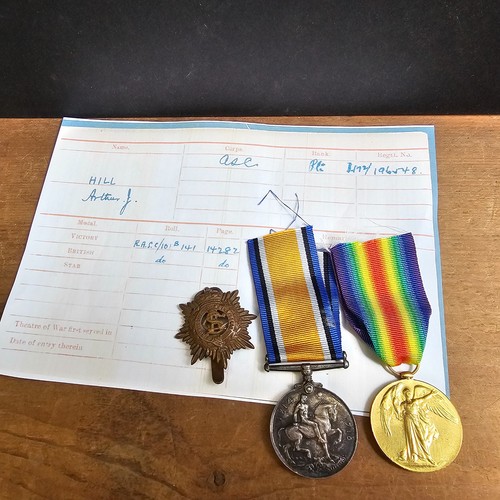 Ww1 pair medals - war, and