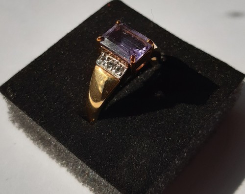 Gold amethyst white - 9k,