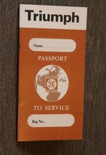 Christmas gift idea for a Triumph car owner - original service book.   1975-79