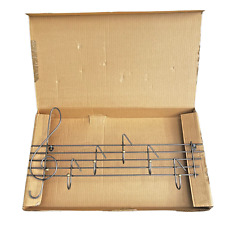 Vintage Musical Note Coat Hook 6 Hooks Hat Rack Hangers Mid Century Black Atomic