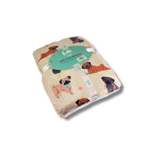 Blanket dog throw fleece cute - throw,