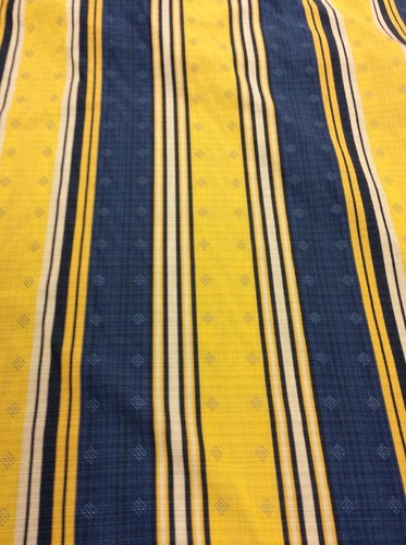 Blue stripe curtain fabric - stripe,