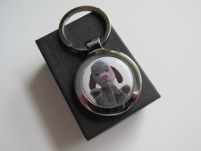 Sooty & Sweep Puppet Duo Inspired Print - Silver Finish Keyring Boxed Gift Sweep