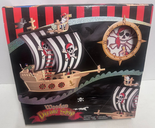 Wooden pirate ship - pirate, kit