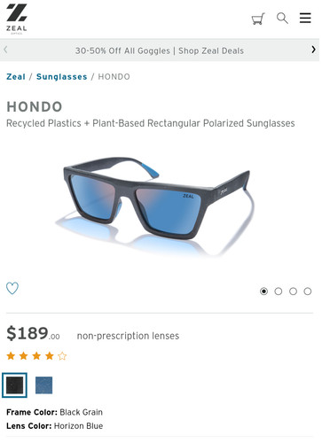 Zeal optics sunglasses hondo - optics,