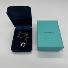 TIFFANY&CO Silver 925 1837 Interlocking Circle Necklace Silver Pink Gold 40cm JP