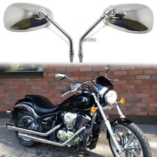 Chrome 10mm Motorcycle Rear Mirror For Kawasaki Vulcan VN 800 900 1500 1600 1700