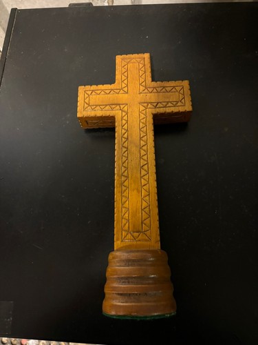 Wooden crucifix handmade - wooden,