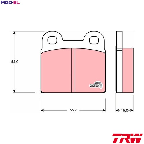 Brake pad set - set,