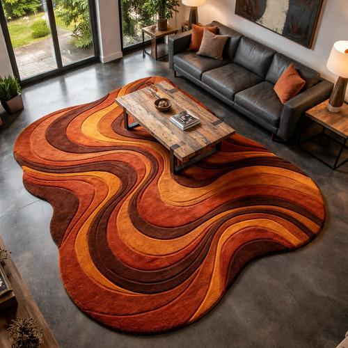 Hand tufted wool rug - wool, 8x10