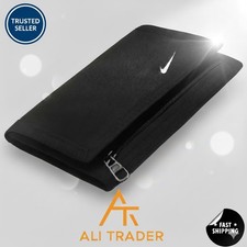 For Nike ✅ Unisex Wallet Swoosh Dri-FIT Bifold Card Holder Coin Zip Purse Black