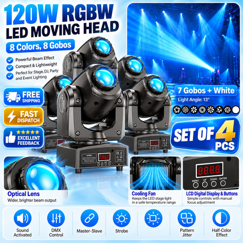 Leleght 4pcs120w moving - leleght, head