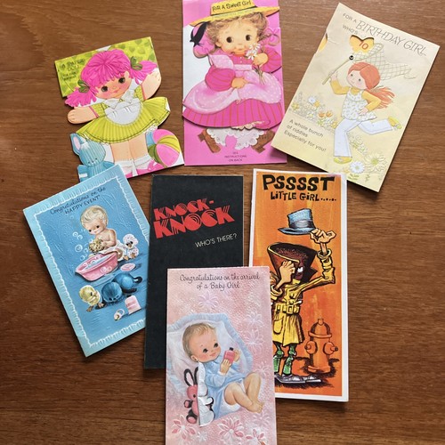 Joblot vtg greeting cards - cards, used