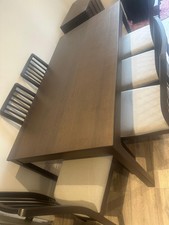 IKEA DINING TABLE 6 SEATER WITH CHAIRS   2 Yrs - Purchase Price GBP 681.15