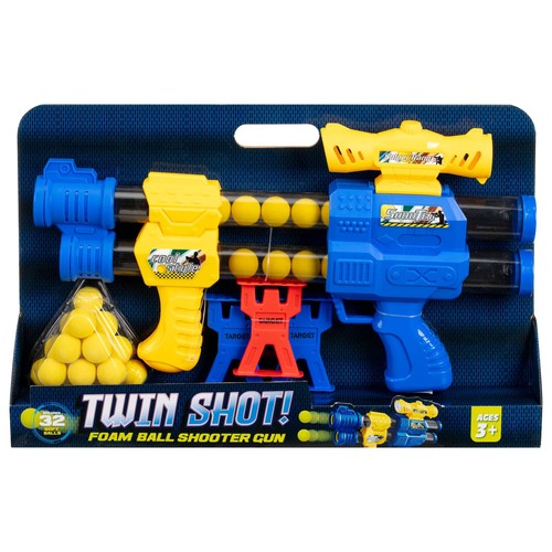 Twin shot foam ball shooter - ball,