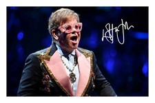 Elton John Signed A4 Photo Print Autograph Music