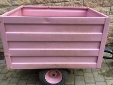 heavy duty garden trailer cart powder coated bright pink