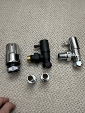 Selection Of designer Manual And Thermostatic Radiator Valves - Chrome And Black