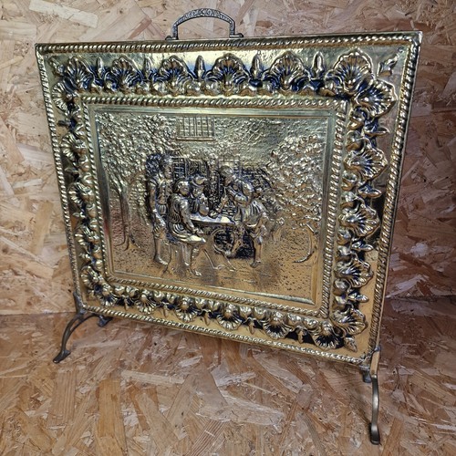 Vintage brass fire - vintage, screen