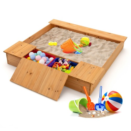 Covered kids sandbox - covered,